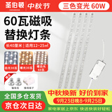 圣伯顿（Shengbodun）led灯条吸顶灯替换灯芯磁铁替换客厅改造灯带灯管长条 三色60瓦