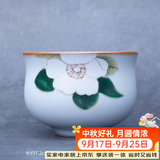 容山堂官窑彩绘茶杯大小号可养开片主人杯单个杯盏品茗杯功夫茶具 官窑茶杯-芬芳馥郁