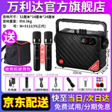 万利达y5y6y8月光宝盒手提音响移动便携户外大功率广场舞音箱内置声卡直播k歌小型无线蓝牙专业舞台演唱 Y6三代(6.5吋低音)+双U段话筒送背包+大礼包【M+9111】