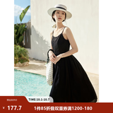 茵曼（INMAN）欧若风天丝薄开衫女装衬衫2026夏季新品长袖衬衣 吊带裙黑色-18322336 S