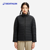 迪卡侬轻薄冬季羽绒服立领保暖短款女ODT3女经典黑-M-4711608