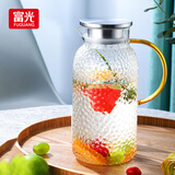 富光玻璃杯耐热玻璃凉水壶锤纹带把手大容量家用杯花茶杯子茶壶冷水壶