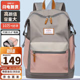 第九城（V.NINE）双肩包女士旅行背包男大容量15.6英寸电脑包高中学生书包生日礼物