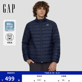 盖璞男女装秋冬印花logo多口袋小立领羽绒服外套657225 海军蓝 M (170/92A)亚洲尺码
