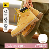 卡特（CAT）【钢头款】CAT卡特男鞋户外休闲工装靴功能性款复古大黄靴 黄色P89162 42