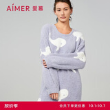 爱慕内衣秋冬半边绒套头睡裙睡衣女家居服绵绵冬季165
