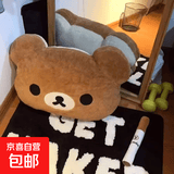 轻松熊宿舍床头靠垫床头软包靠枕大学生上下铺靠背寝室卧室装饰 轻松熊-棕色 63cm*33cm 含枕芯