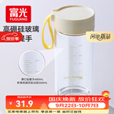 富光玻璃杯高硼硅玻璃水杯子女生便携牛奶咖啡刻度高颜值茶杯480ml