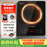 九阳（Joyoung）电磁炉家用电磁灶电池炉2200W一键爆炒定时功能大面板易操作一套带锅C22S-N636