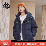 卡帕（Kappa）复古运动羽绒服情侣男女冬连帽550蓬防寒保暖棒球服 K0EZ2YY01D