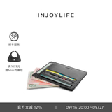 INJOYLIFE男士小钱包短款2022新款真皮钱夹驾驶证皮夹创意学生 黑色