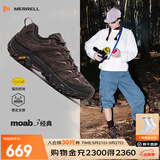 迈乐（Merrell）官方运动户外徒步鞋MOAB 3男鞋女鞋轻量减震V底防滑透气登山鞋 J00005393檀烬褐（女） 上新 35