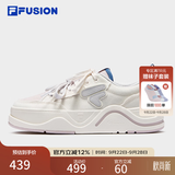 斐乐 FUSION斐乐潮牌女鞋滑板生活鞋2025夏新款50-50帆布鞋休闲鞋 奶白/寂静粉-GH 36.5