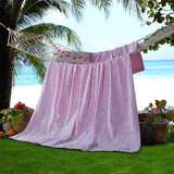 恒源祥老式毛巾被纯棉单人双人线圈纯色全棉毛巾毯空调毯夏天薄款儿童毯 【粉色】100%全棉丨老式毛圈 220cm*180cm