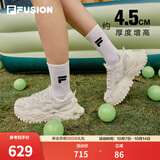 斐乐硬糖丨FILA潮牌老爹鞋增高厚底秋季女鞋轻便休闲运动鞋子 棉花糖/银-MM 37.5