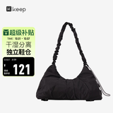 Keep瑜伽挎包健身包游泳包大容量手提包休闲单肩手提防水户外包经典黑