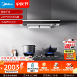 美的（Midea）抽吸排油烟机顶吸欧式 22大吸力 家用油烟机 自动清洗 T36+A3液化气【烟灶套装】