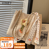 viney托特包包女包大容量通勤手提编织草编包生日礼物高级感送女友老婆