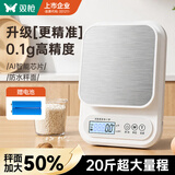 双枪（Suncha）电子秤 厨房秤不锈钢【20斤超大量程】食物秤克称精确到0.1g