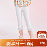 笛莎（DEESHA）笛莎童装女童休闲裤2024夏季女童脚口花边喇叭打底裤