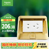 施耐德 五孔地插 带阻尼弹出式地面 地板插座铜质 (不含底盒)E226C10U