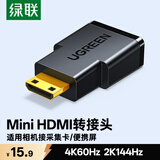 绿联Mini HDMI转HDMI2.0转接头 公对母4K60Hz转换头 电脑相机连接采集卡便携屏显示器投影仪电视20101