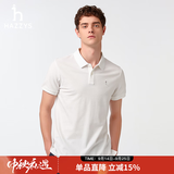哈吉斯（HAZZYS）男装 夏季款上衣轻商务通勤多色百搭短袖POLO衫男ASTZE0BBX26 米黄色OW XL (180/100A 50)