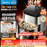 美的（Midea）空气炸锅京东自营2026年新款 家用可视多功能烘焙蒸烤一体机 不锈钢0涂层智能免翻面KZC6054PRO