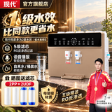 现代（MODERN）壁挂式净水器家用直饮加热一体机净饮机厨房自来水即热饮水机RO过滤农村井水省水台式饮水机 冰热款-玫瑰金-视频安装