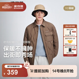 波司登（BOSIDENG）羽绒服男士秋90绒轻薄衬衫领修身短款内胆休闲通勤外套 砂岩咖|7C90 XL 185/104A 体重约155-170斤