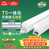 佛山照明T5支架LED灯管一体化全套LED灯带0.3米4W日光色6500K