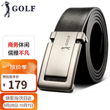 高尔夫（GOLF）头层牛皮男士皮带板扣腰带男商务休闲裤带礼盒装送男友父亲礼物