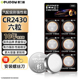 德力普（Delipow）CR2430纽扣电池6粒3V锂电池 适用沃尔沃等汽车钥匙测量仪手表电动升降晾衣架遥控器浴霸控制器电子