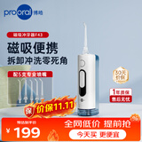 博皓（prooral）便携式冲牙器F43户外旅行洗牙器伸缩小巧洁牙器磁吸水箱 象牙白90ml