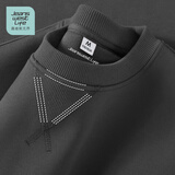 JEANSWEST LIFE真维斯无帽卫衣男春秋季宽松打底外套倒三角设计重磅圆领上衣男