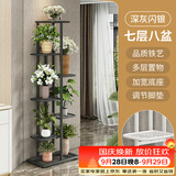 蜗家花架客厅落地式阳台置物架多肉花盆架室内外多层铁艺植物展示架