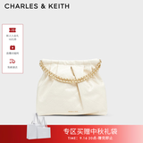 CHARLES&KEITH子母链条大容量流浪包托特包单肩斜挎包女包生日礼物CK2-40671449 【L号】Cream奶白色 L