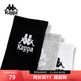 卡帕（Kappa）背靠背高腰袜3双装2024新款男女休闲跑步袜长筒袜K0EZ8WS04G