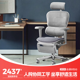 Ergonor保友金豪b雄鹰/悦动 人体工学椅电脑椅 电竞椅办公椅子可躺老板椅 银白(云感科技坐垫)+躺舒宝
