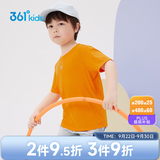 361°童装男女童短袖针织衫夏季速干透气小童短袖T恤中大童冰爽t恤 亮橘色1204 170 cm【大童】