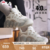 斐乐可颂鞋｜休闲鞋女鞋运动鞋老爹鞋秋冬厚底增高鞋面包鞋 豆腐白/燕麦色-TO 38