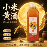 甘伟小米黄酒阿胶糕12度纯粮酿造黄酒1瓶2斤重清爽半甜型1L 三年