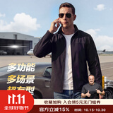 龙牙四代龙牙寒锋战术软壳夹克加强版立领户外休闲运动机能夹克外套男 极夜黑 2XL 175/96A