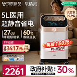 氧精灵5L升制氧机家用吸氧机老人医用级变频静音省电氧气机雾化国家补贴
