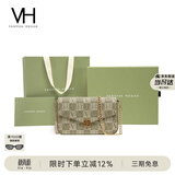 VANESSA HOGAN VH女包山茶花信封包轻奢老花链条小包单肩斜挎包生日礼物送女友