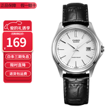 卡西欧（CASIO）指针系列防水时尚简约商务石英男士手表情人节礼物送男友 皮带MTP-1183E-7A