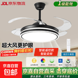 【全网低价】隐形风扇灯静音餐厅卧室灯可调光一体吊扇灯中山灯具 黑色42寸/无极调光【可遥控/大风力】