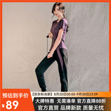 COZOK大码休闲运动跑步套装女晨跑胖妹健身服透气速干衣宽松瑜伽服套装 6000两件套:短袖+长裤:暗紫 4XL 建议160-180斤