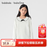 巴拉巴拉balaone女童长袖t恤儿童秋甜美娃娃领内搭上衣萌208325100001