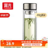 富光双层玻璃杯大容量带茶隔水杯高硼硅泡茶杯子商务男士办公杯